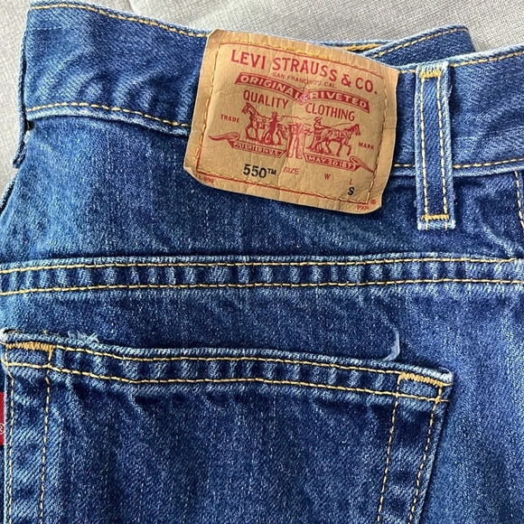 Levi’s Y2K Classic Relaxed Tapered Leg 550 Jeans Sz 12 MIS S - Picture 3 of 9
